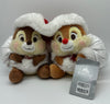 Disney Store Christmas Chip 'n Dale in Santa Hat Plush New with Tag
