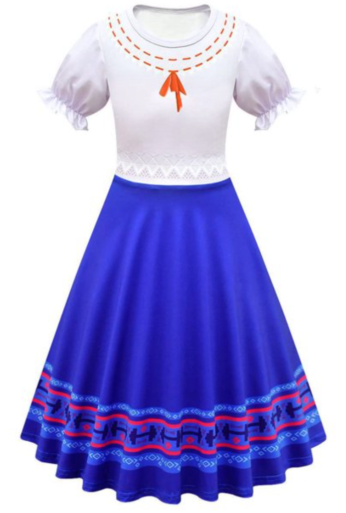 Disney Encanto Costume Girls Dress Halloween Luisa Madrigal 4-6X New with Tag