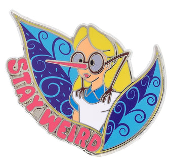 Disney Parks Alice in Wonderland Stay Weird Pin New with Card