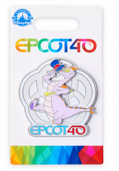 Disney Parks Epcot 40th Anniversary Figment Pin on Pin New with Card