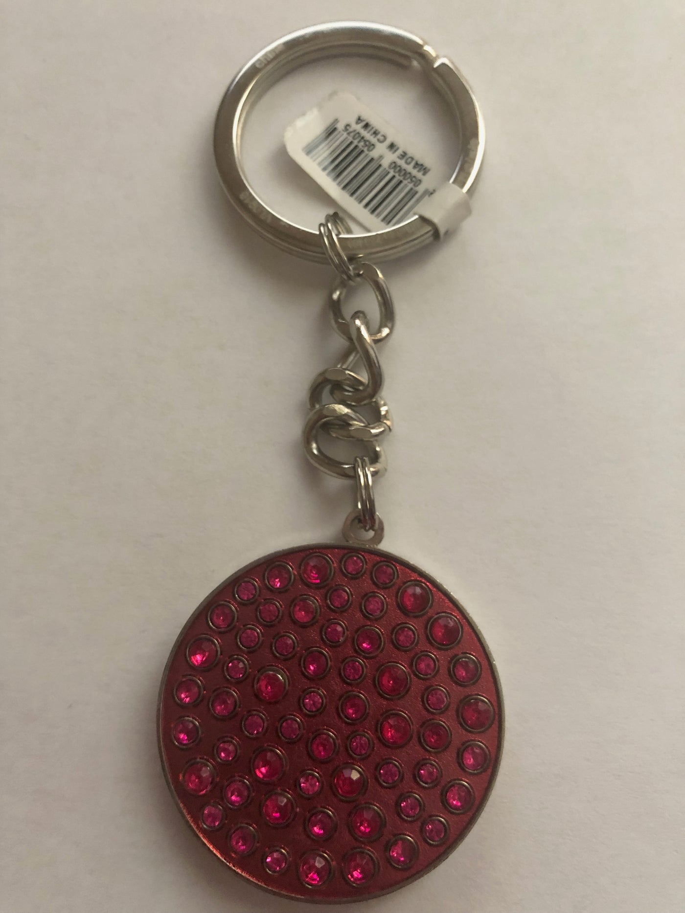 M&M's World Fuschia Lentil with Stones Keychain New with Tag