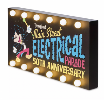 Disney Parks 50th Main Street Electrical Parade Mickey Light - Up Wall Decor New