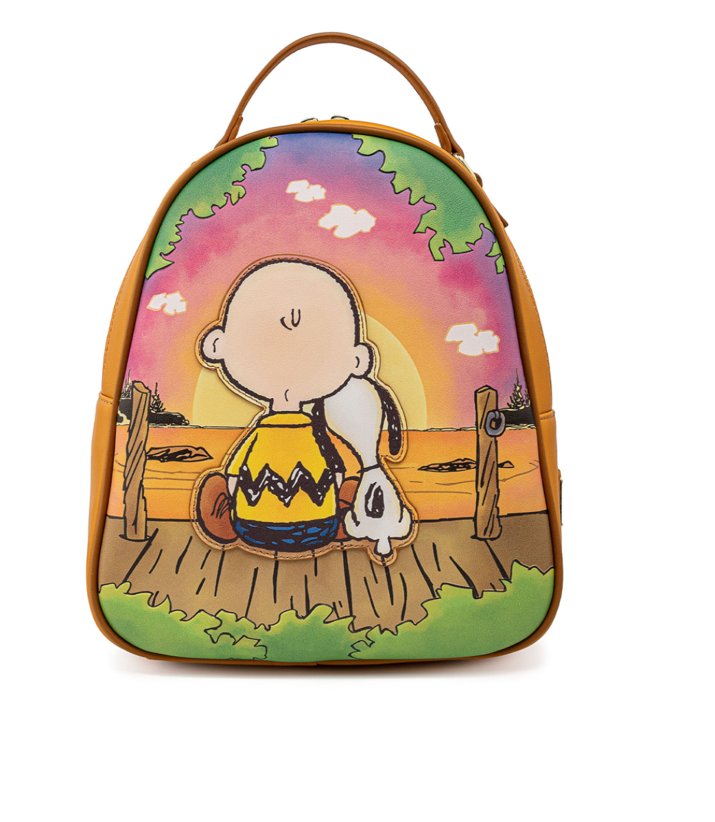 Hallmark Peanuts Charlie Brown and Snoopy Sunset Mini Backpack New with Tag