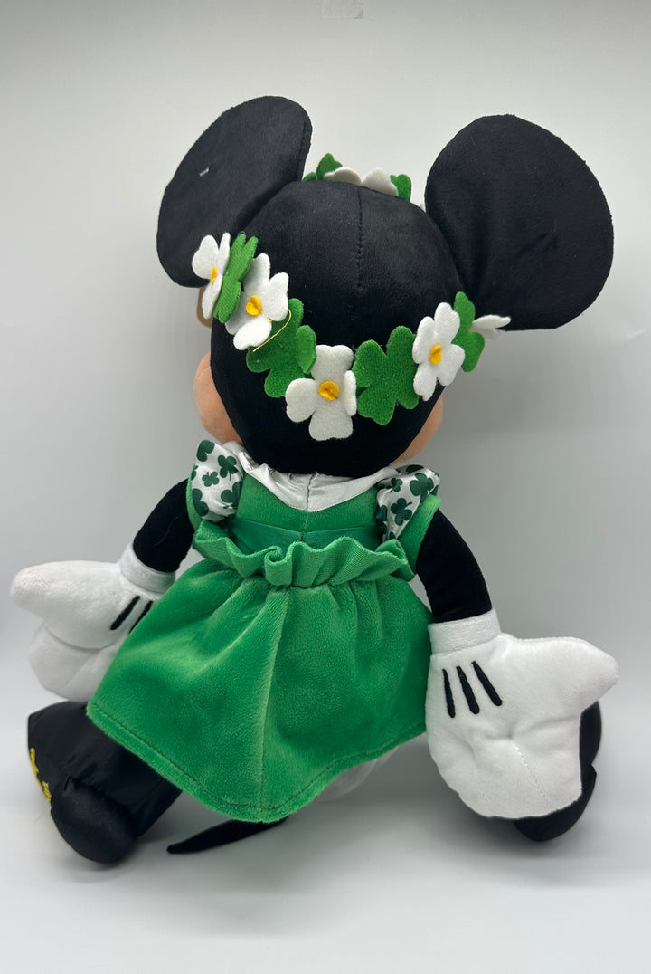 Toy Minnie Mouse Green Dress Disney Store Authentic Dublin Irish Shamrocks  Minnie Plush New