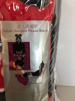Disney Parks Minnie Adult Hooded Fleece Blanket New Sealed