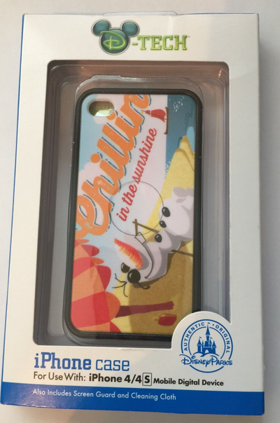 disney parks d-tech frozen olaf chilling iphone 4/4s case new with box