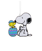Hallmark Snoopy and Woodstock in Easter Egg Metal Christmas Ornament New Card