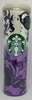 Starbucks Halloween 2021 Glow in the Dark Cup and Lid Purple Cat Web Spider New