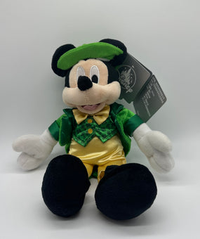 Disney Parks St. Patrick Irish Mickey Plush New with Tag
