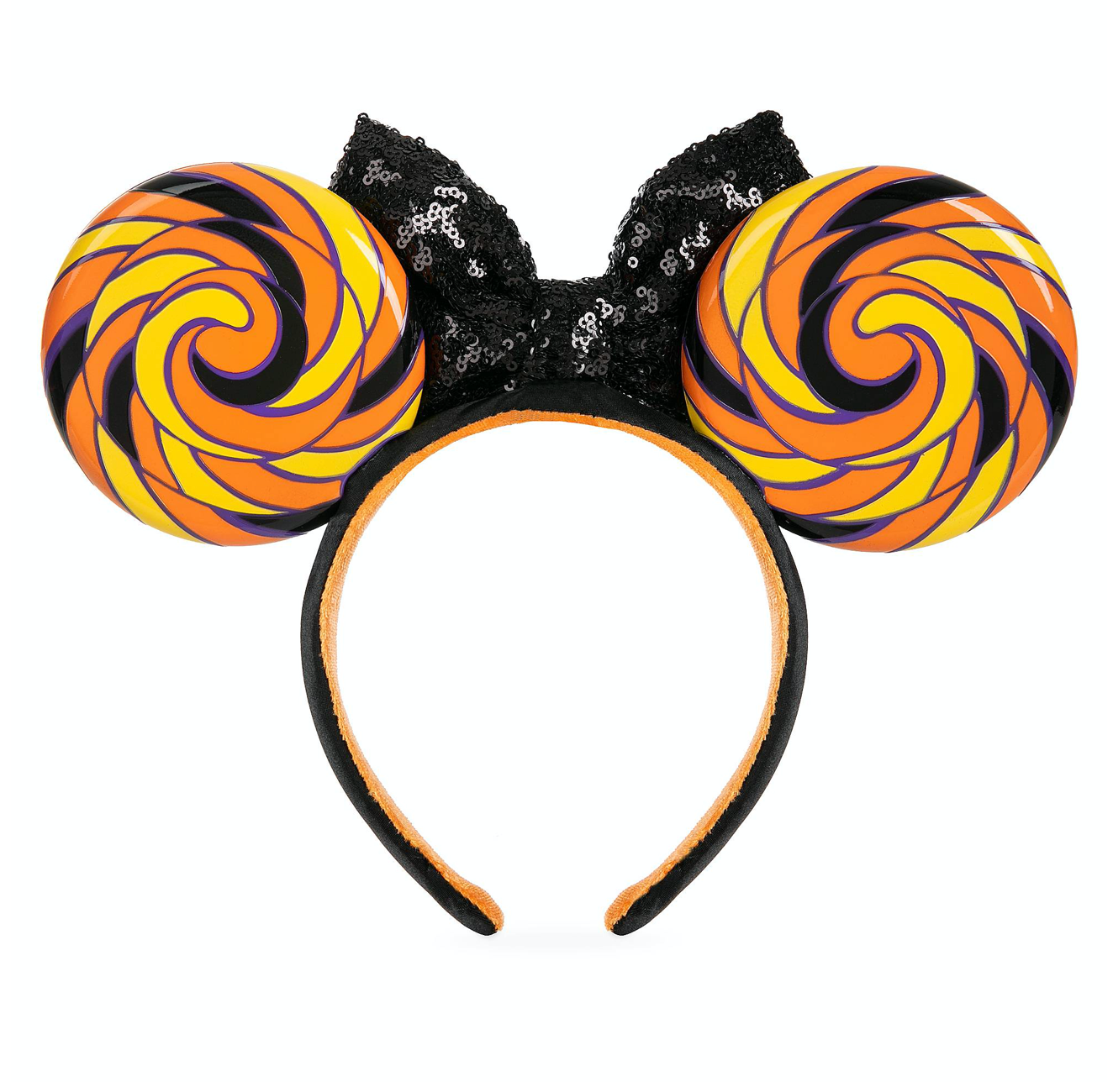 Disney Parks Halloween Candy Minnie Mouse Ear Headband with Sequined Bow New