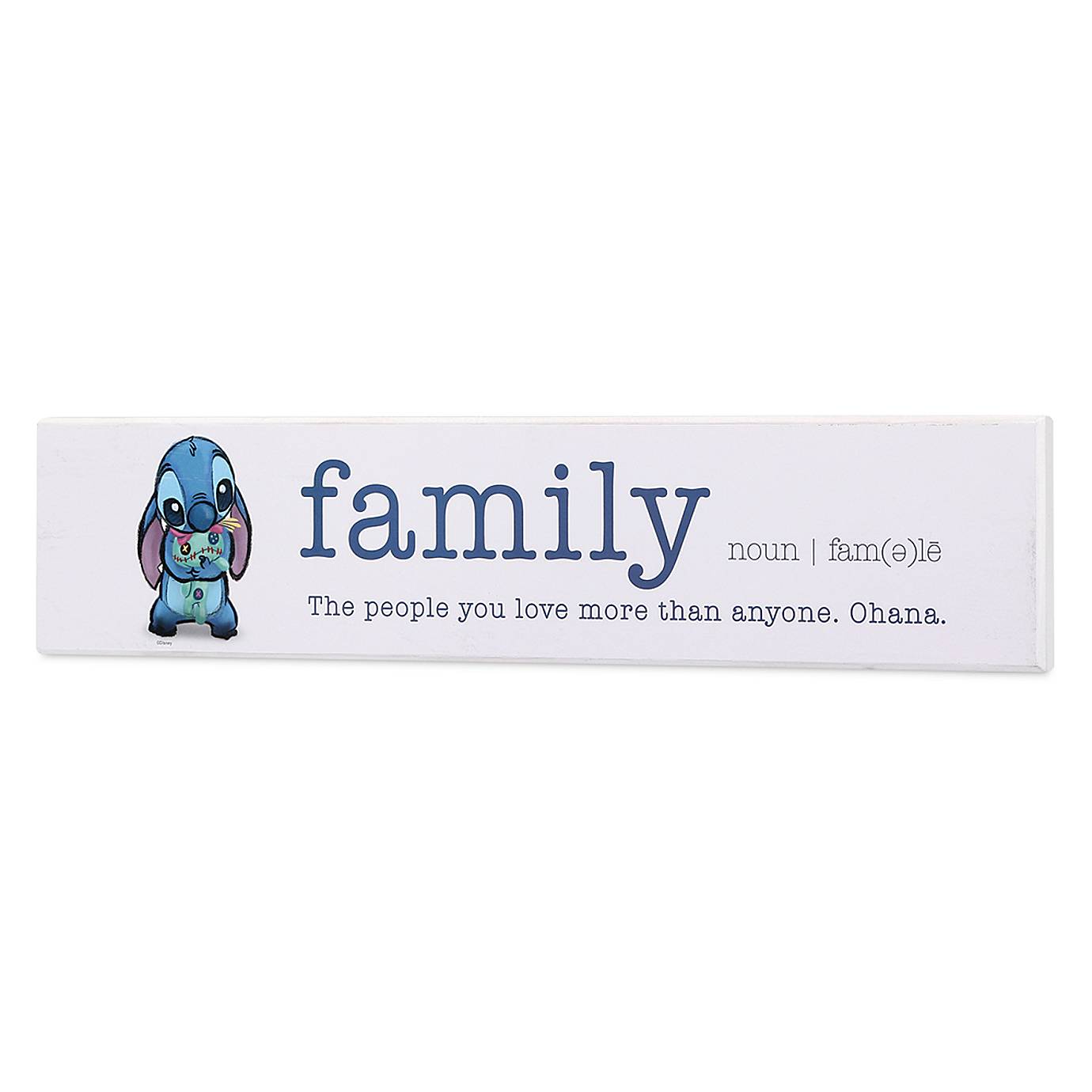 Disney Stitch Family The People You Love More Than Anyone Ohana Wood Plank Art