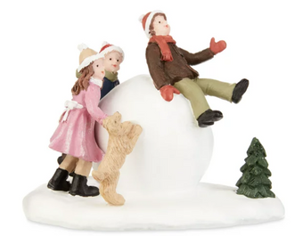 Holiday Time The Big Snowball Christmas Figurine New With Box