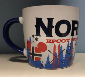 Disney Parks Epcot Norway Mickey Ceramic Coffee Mug New