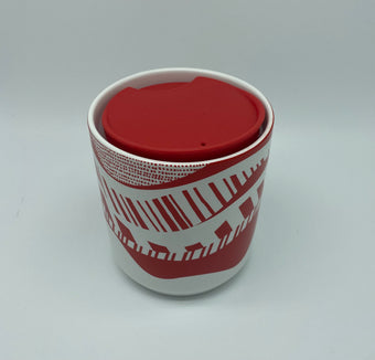Starbucks Holiday Christmas 2021 Ceramic Mug with Lid 8oz New