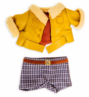 Disney NuiMOs Outfit Sherpa Jacket Sweater and Plaid Shorts New with Card