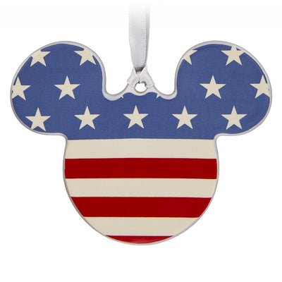 Disney Parks Mickey and Minnie Mouse Americana Christmas Ornament New with Tags
