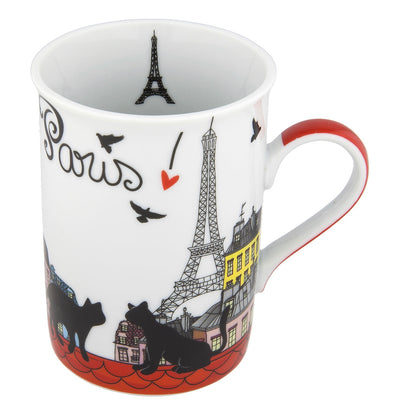 Disney Parks Epcot Paris Cats Porcelain Coffee Mug New