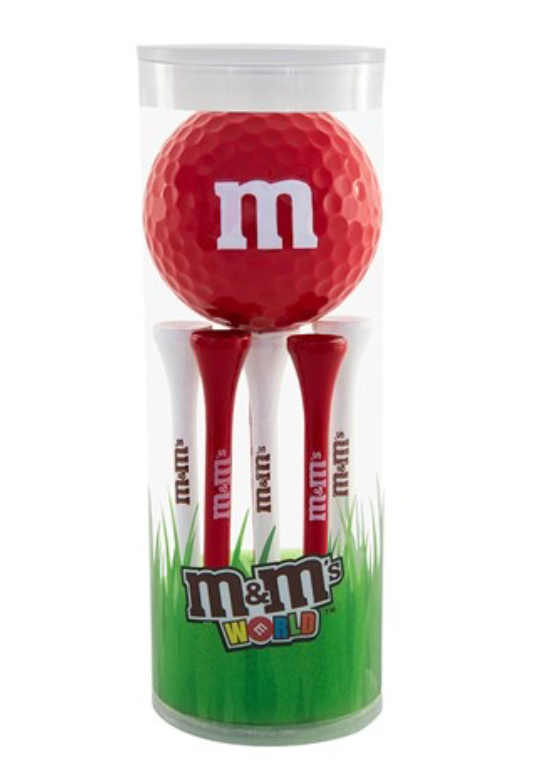 M&M's World Red Character 1 Playable Golf Ball & 6 Tees New with Box Sealed