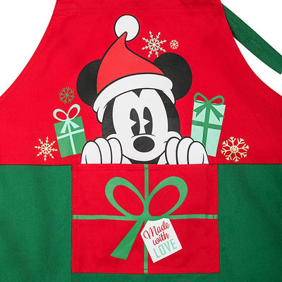 Disney Eats Store Mickey and Minnie Mouse Holiday Apron New with Tags