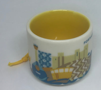 Starbucks Coffee You Are Here Portugal Ceramic Mug Ornament New with Box