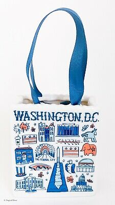 Starbucks 2019 Been There Washington D.C. Tote Bag Ornament Gift Card Holder Ceramic