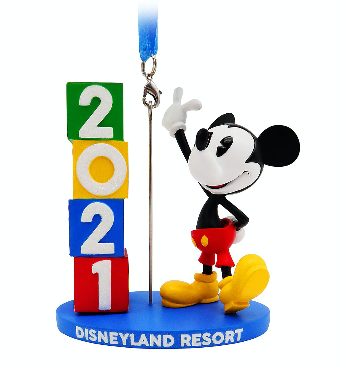 Disney Parks Disneyland 2021 Mickey Figural Christmas Ornament New with Tag