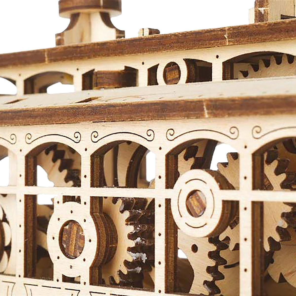 Disney Main Street U.S.A. Trolley Wooden Puzzle Working Mechanical Model New Box