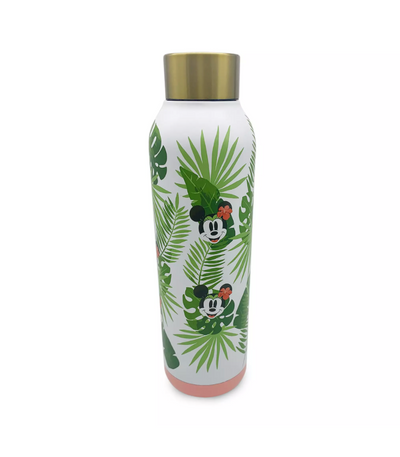 Disney Parks Mickey and Minnie Tropical Stainless Steel Water Bottle New