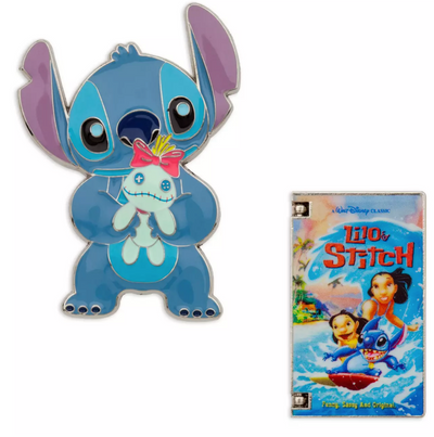Disney Stitch VHS Pin Set Lilo & Stitch Limited Release New With Card