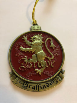 Universal Studios Harry Potter Gryffindor Round Metal Holiday Ornament New w Tag