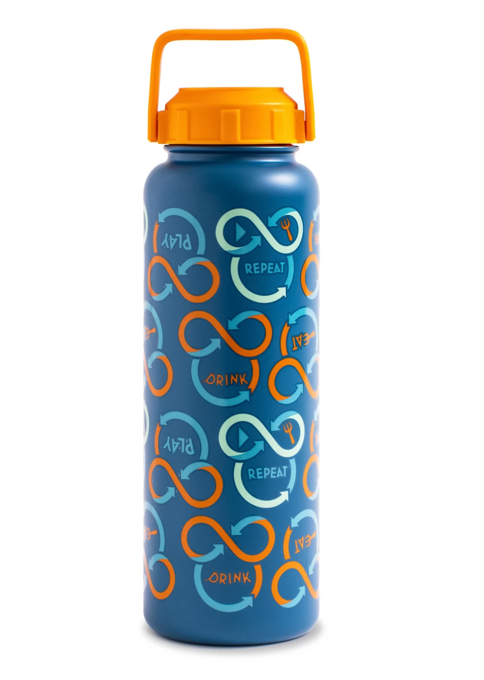 Disney Parks Mickey Fun Eat Repeat Stainless Water Bottle New