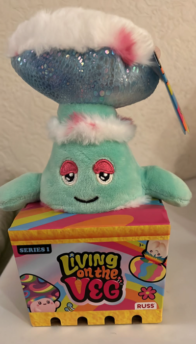 Living On The Veg Obie Mushroom Plush Toy Russ Series 1 New With Box