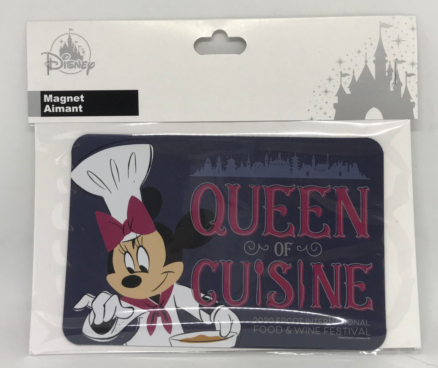Disney Parks Epcot 2020 Food and Wine 25th Minnie Mouse Queen of Cuisine Magnet