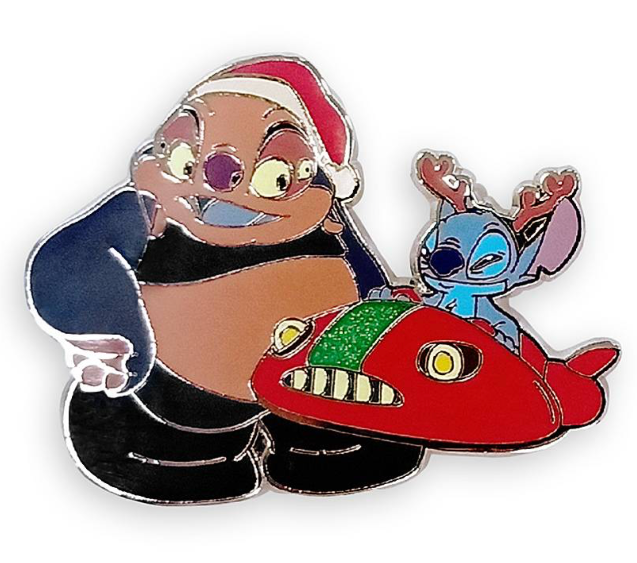 Disney Parks Stitch & Jumba Christmas Holiday Pin New with Card