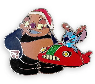 Disney Parks Stitch & Jumba Christmas Holiday Pin New with Card