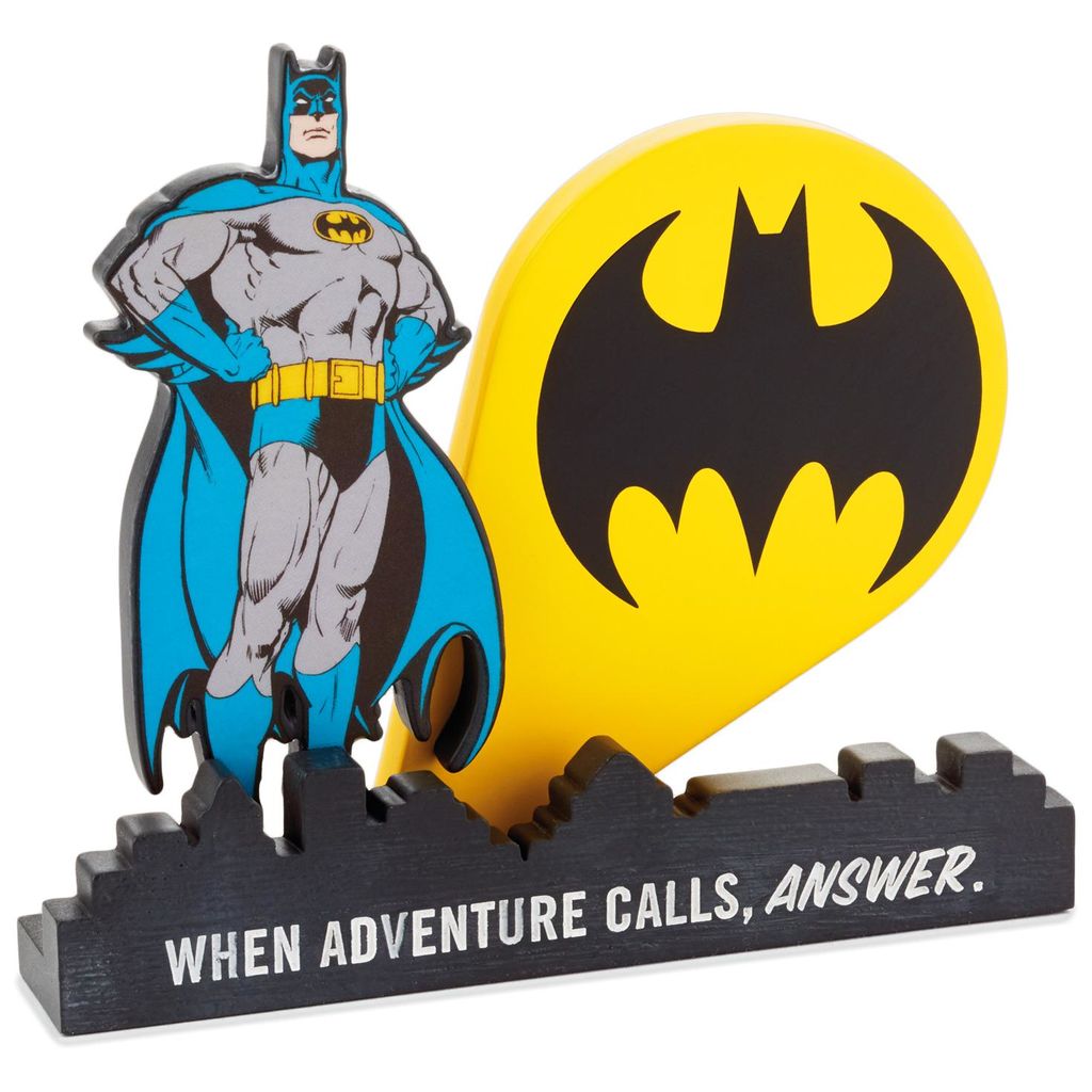 Hallmark DC Batman When Adventure Calls , Answer Quote Resin Sign New