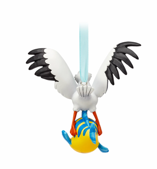 Disney The Little Mermaid Flounder Scuttle Sketchbook Christmas Ornament New