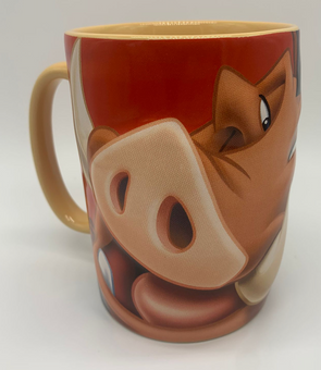 Disney Parks Lion King Simba, Timon, and Pumbaa Sculptured Coffee Mug New
