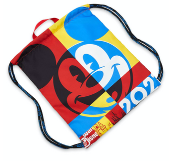 Disney Parks WDW 2021 Mickey and Cinderella Castle Cinch Sack Tote New with Tag