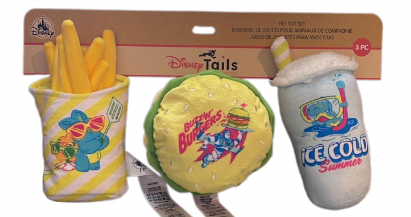 Disney Tails Toy Story Pizza Planet Dog Toys Set of 3 New with Card