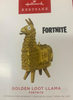 Hallmark 2022 Fortnite Golden Loot Llama Christmas Ornament New With Box