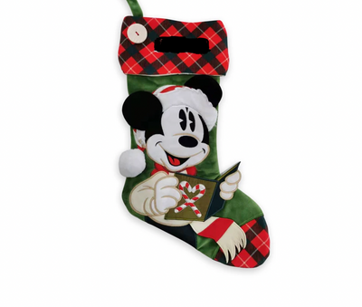 Disney Walt's Holiday Lodge Collection Mickey Christmas Stocking New with Tag
