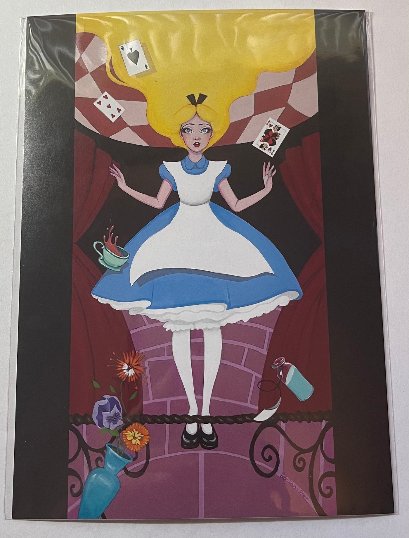 Disney Artist Down the Rabbit Hole by Leilani Joy Postcard Wonderground New