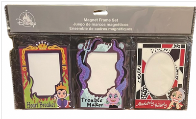 Disney Parks Mini Photo Frame Magnet Set Evil Queen Ursula Cruella New With Tag