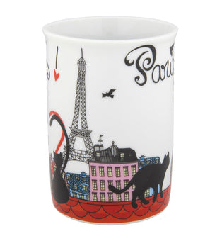 Disney Parks Epcot Paris Cats Porcelain Coffee Mug New