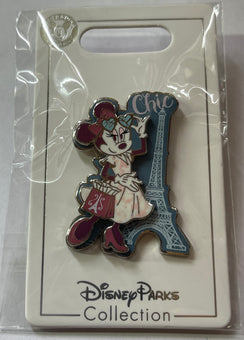 Disney Parks Epcot World Showcase France Minnie Eiffel Chic Pin New with Card