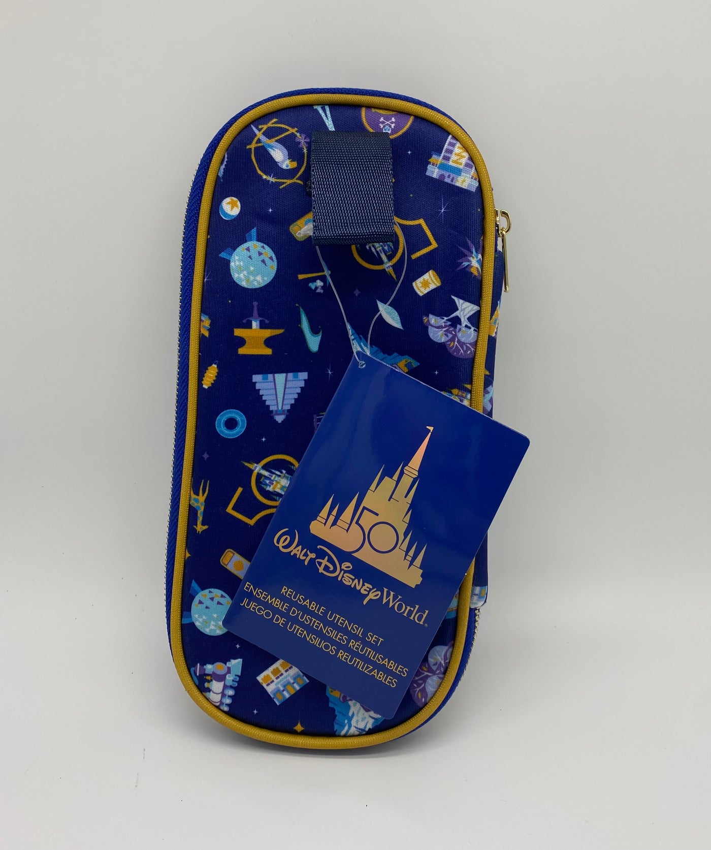 Disney Parks WDW 50th The Most Magical Celebration Reusable Utensil Set New Tag