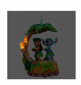 Disney Sketchbook Lilo & Stitch Light-Up Singing Christmas Ornament New with Tag