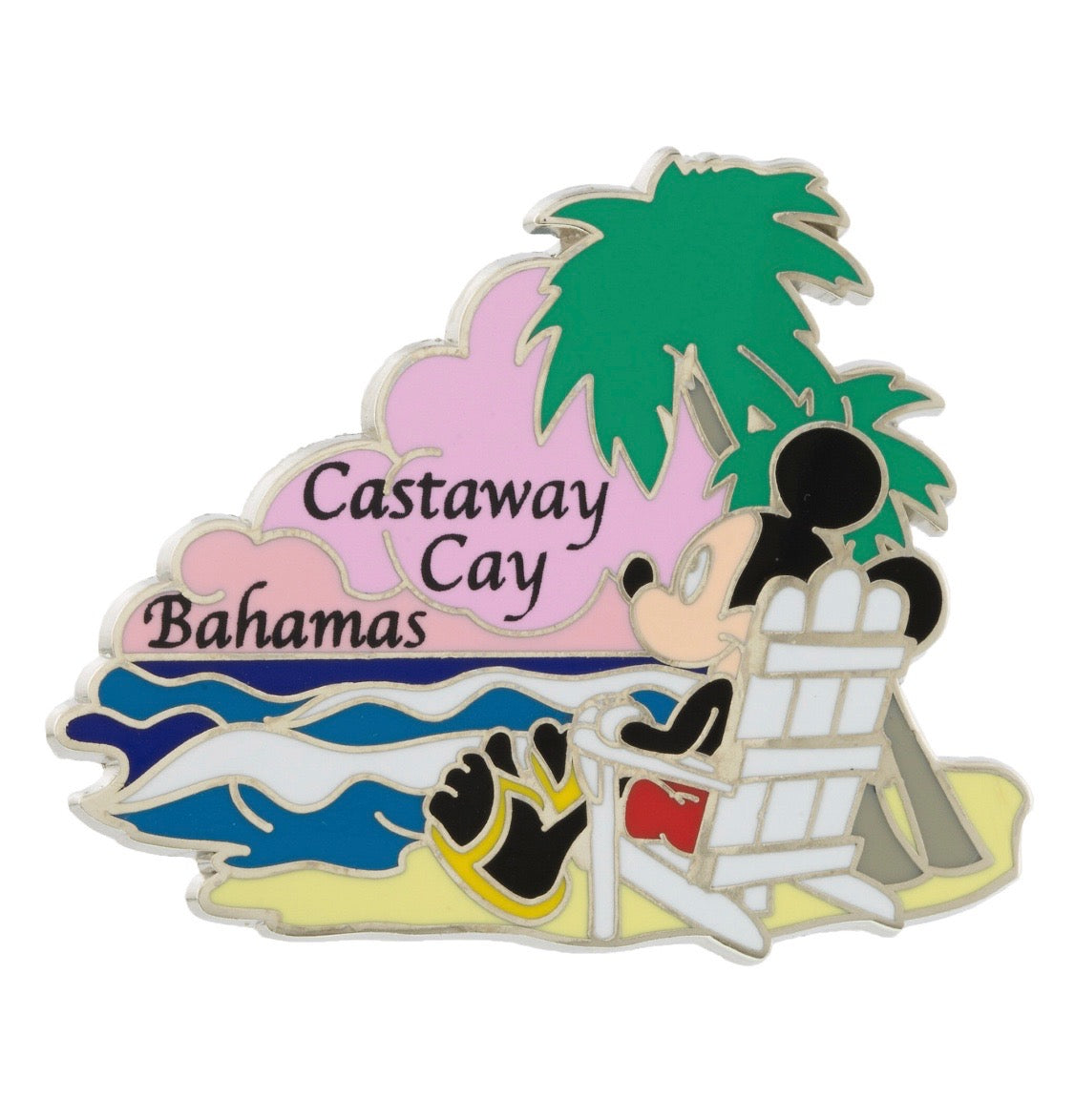 Disney Parks Cruise Line Mickey Mouse Castaway Cay Bahamas Pin New with Card
