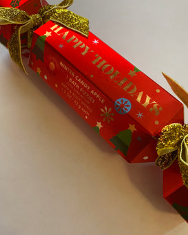 Bath and Body Works Christmas Winter Candy Apple 3 Bath Fizzies New